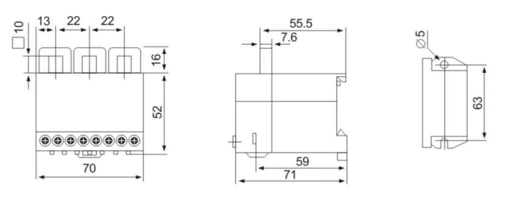 3 Phase Current Display Digital Overload Over Current Protection Relay Miniature Electromagnetic Relay