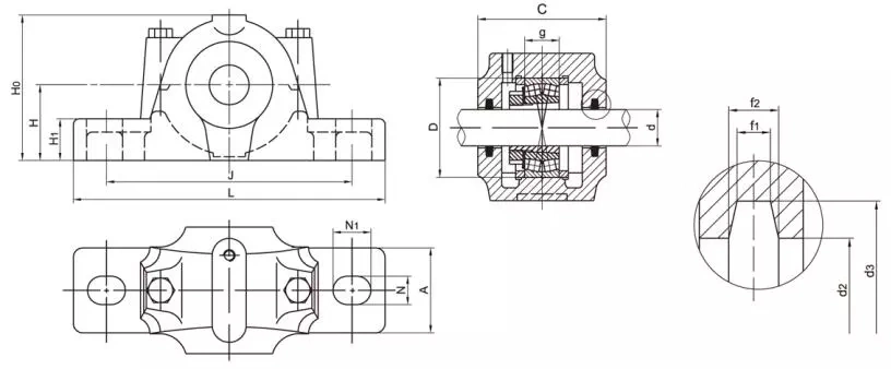 Cheap Price Cast Iron Split Plummer Block Bearing Housing Sn Series